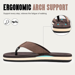 FITORY Men's Flip-Flops, Thongs Sandals Comfort Slippers for Beach
