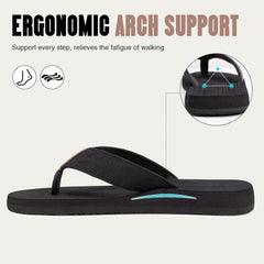 FITORY Men's Flip-Flops, Thongs Sandals Comfort Slippers for Beach
