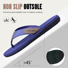 FITORY Men's Flip-Flops, Thongs Sandals Comfort Slippers for Beach