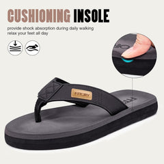 FITORY Men's Flip-Flops, Thongs Sandals Comfort Slippers for Beach