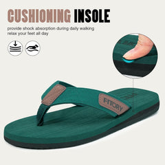 FITORY Men's Flip-Flops, Thongs Sandals Comfort Slippers for Beach