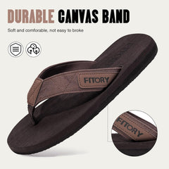 FITORY Men's Flip-Flops, Thongs Sandals Comfort Slippers for Beach
