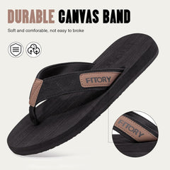 FITORY Men's Flip-Flops, Thongs Sandals Comfort Slippers for Beach