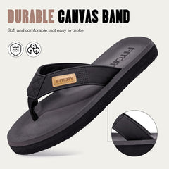 FITORY Men's Flip-Flops, Thongs Sandals Comfort Slippers for Beach