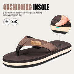 FITORY Men's Flip-Flops, Thongs Sandals Comfort Slippers for Beach