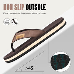 FITORY Men's Flip-Flops, Thongs Sandals Comfort Slippers for Beach