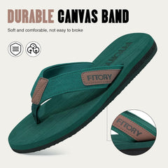 FITORY Men's Flip-Flops, Thongs Sandals Comfort Slippers for Beach