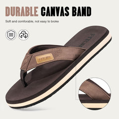 FITORY Men's Flip-Flops, Thongs Sandals Comfort Slippers for Beach