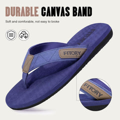 FITORY Men's Flip-Flops, Thongs Sandals Comfort Slippers for Beach