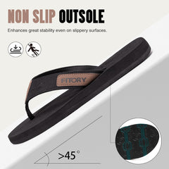 FITORY Men's Flip-Flops, Thongs Sandals Comfort Slippers for Beach