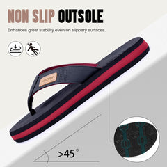 FITORY Men's Flip-Flops, Thongs Sandals Comfort Slippers for Beach