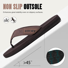 FITORY Men's Flip-Flops, Thongs Sandals Comfort Slippers for Beach