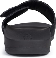 FITORY Mens Slides Sandals, Comfort Adjustable Slippers with Arch Support for Beach Black Size 11