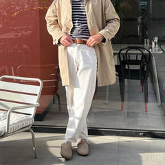 FITORY Mens Suede Clogs with Arch Support，Leather Cork Footed Mules Size 7-14